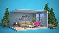 Interior living room. 3d illustration