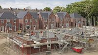 elevated view of a uk building site
