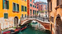 Beautiful canal in Venice, Italy.