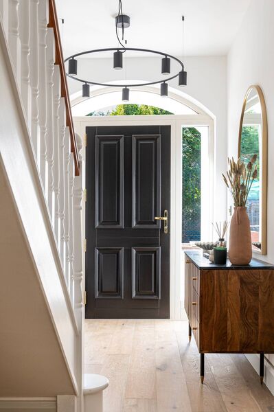 Ecklinville's entry hall: viewers will note the high ceilings throughout all three levels Ecklinville's entry hall: viewers will note the high ceilings throughout all three levels