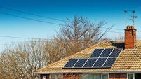 Photovoltaic panels on a residential house