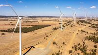 Wind Farm out in a paddock.