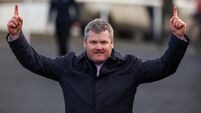 Gordon Elliott celebrates after winning 11/11/2023