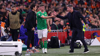 Stephen Kenny with Evan Ferguson 18/11/2023