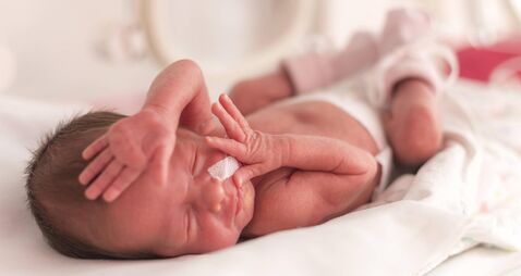 Premature newborn  baby girl