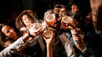 Friends toasting at pub