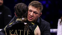 Conor McGregor with Katie Taylor after the decision 20/5/2023