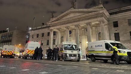 Gardaí outside the GPO on O'Connell St on Friday following the Dublin riots on Thursday evening. Picture: David Young/PA Gardaí outside the GPO on O'Connell St on Friday following the Dublin riots on Thursday evening. Picture: David Young/PA
