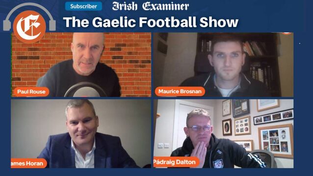 <p>Pádraig Dalton, CSO chief, joins Paul Rouse, Maurice Brosnan and James Horan. </p>