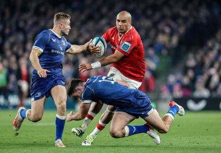 GALLOPING EFFORT: Munster's Simon Zebo and Leinster's Jordan Larmour and Hugo Keenan. Pic: ©INPHO/Dan Sheridan GALLOPING EFFORT: Munster's Simon Zebo and Leinster's Jordan Larmour and Hugo Keenan. Pic: ©INPHO/Dan Sheridan