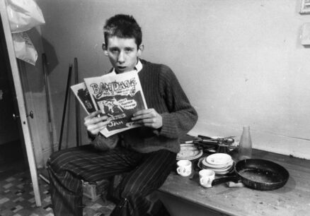 Shane MacGowan at 19, editor of punk rock magazine 'Bondage' in his office at St Andrew's Chambers in London. Picture: Sydney O'Meara/Getty Images Shane MacGowan at 19, editor of punk rock magazine 'Bondage' in his office at St Andrew's Chambers in London. Picture: Sydney O'Meara/Getty Images