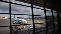 A Ryanair passenger jet.
