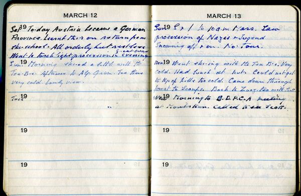 A page from Naomi's diary. Picture: courtesy of the Airfield, Dundrum, and the OPW-Maynooth University Archive and Research Centre A page from Naomi's diary. Picture: courtesy of the Airfield, Dundrum, and the OPW-Maynooth University Archive and Research Centre