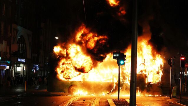 <p> Following the Dublin riots, Garda Commissioner Drew Harris pinned the blame on a 'lunatic hooligan faction driven by far-right ideology'. Picture: Sam Boal/Rollingnews.ie</p>
